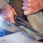 James Crombie in his workshop 2018